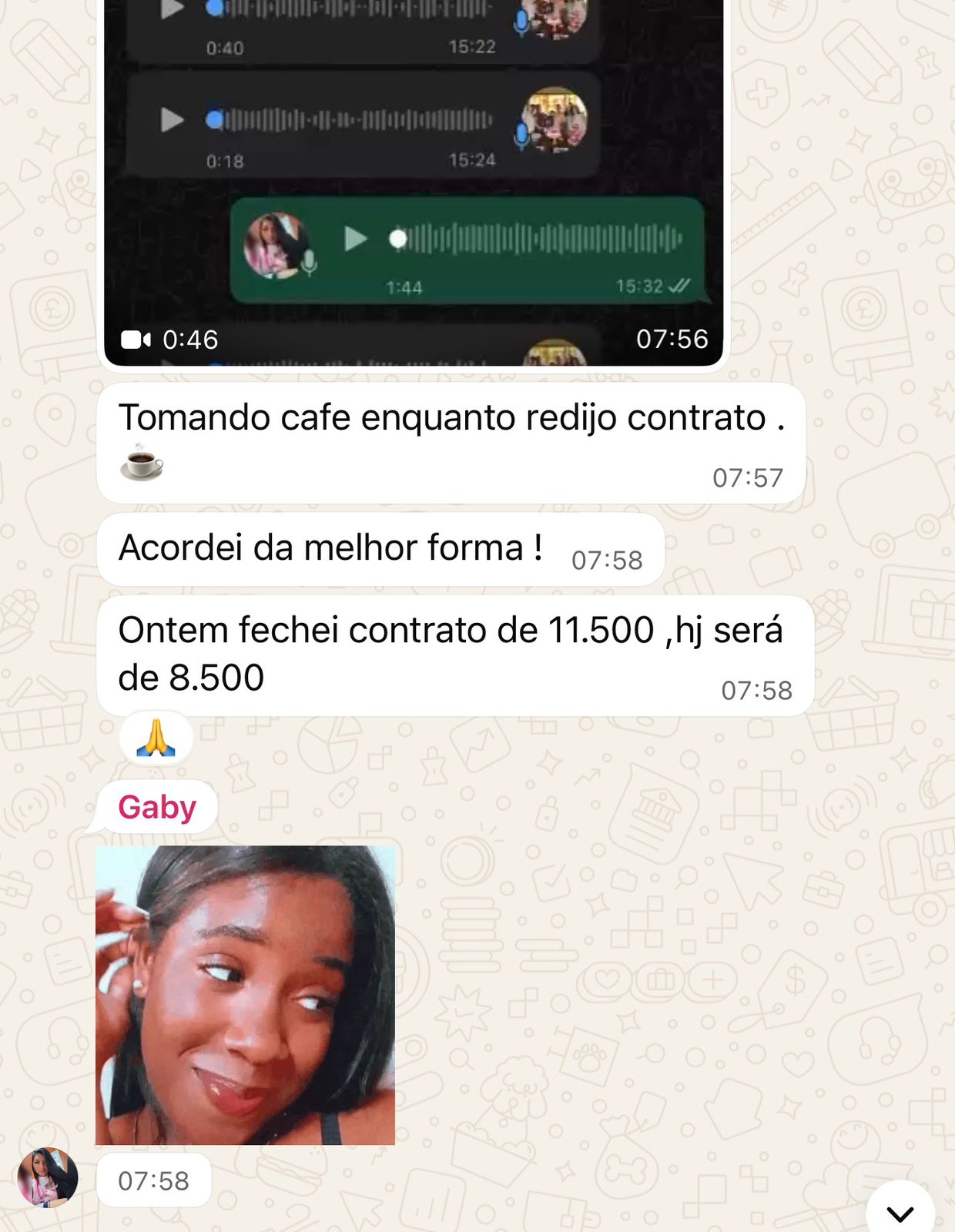 Depoimento Gaby contratos 11.500 e 8.500